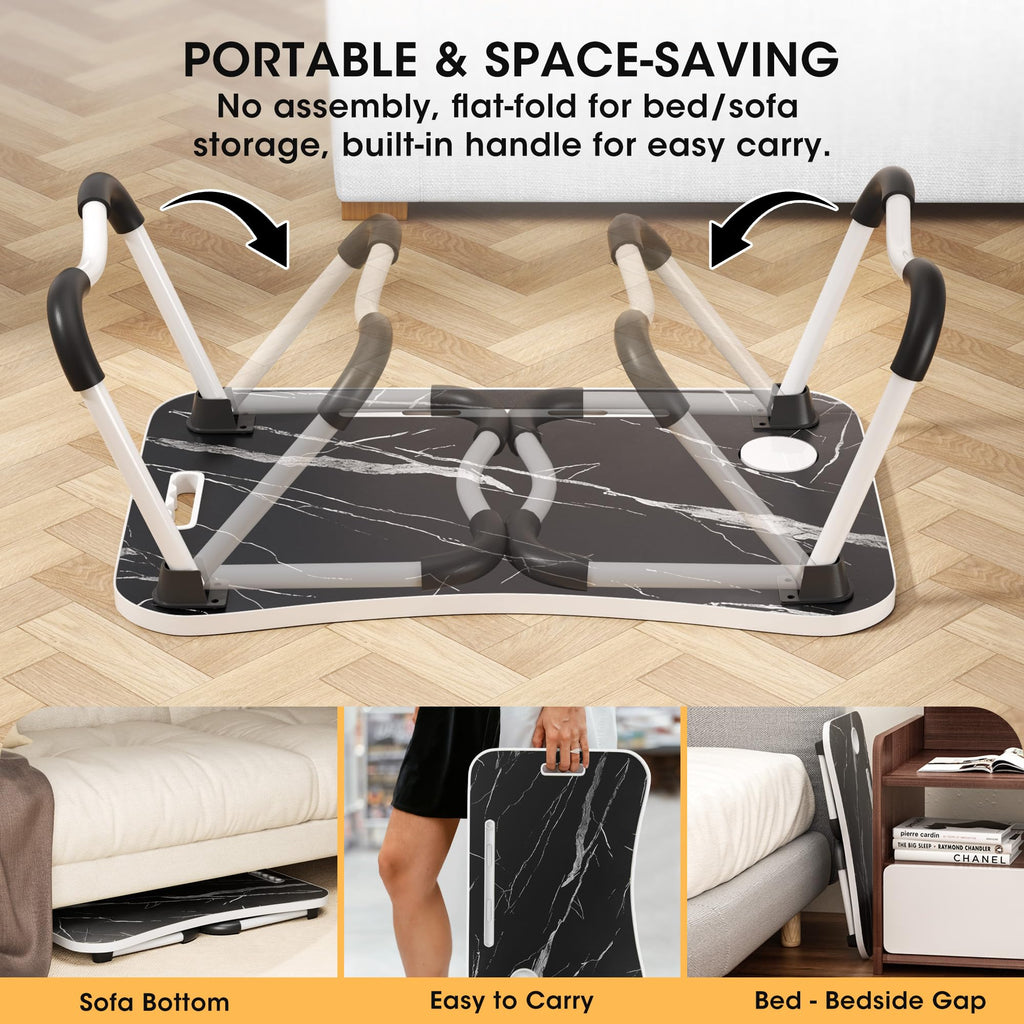 Folding Wood Lap Desk with Cup Holder P238