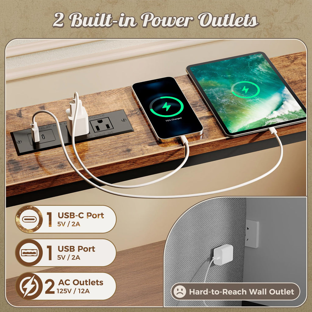 Narrow Console Table with Power Outlets & USB-C M836444