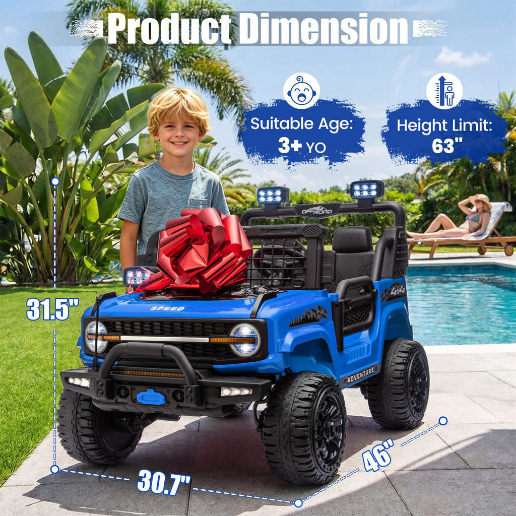 24V Electric 2 Seater Ride On Truck Toy with Remote Control P85258