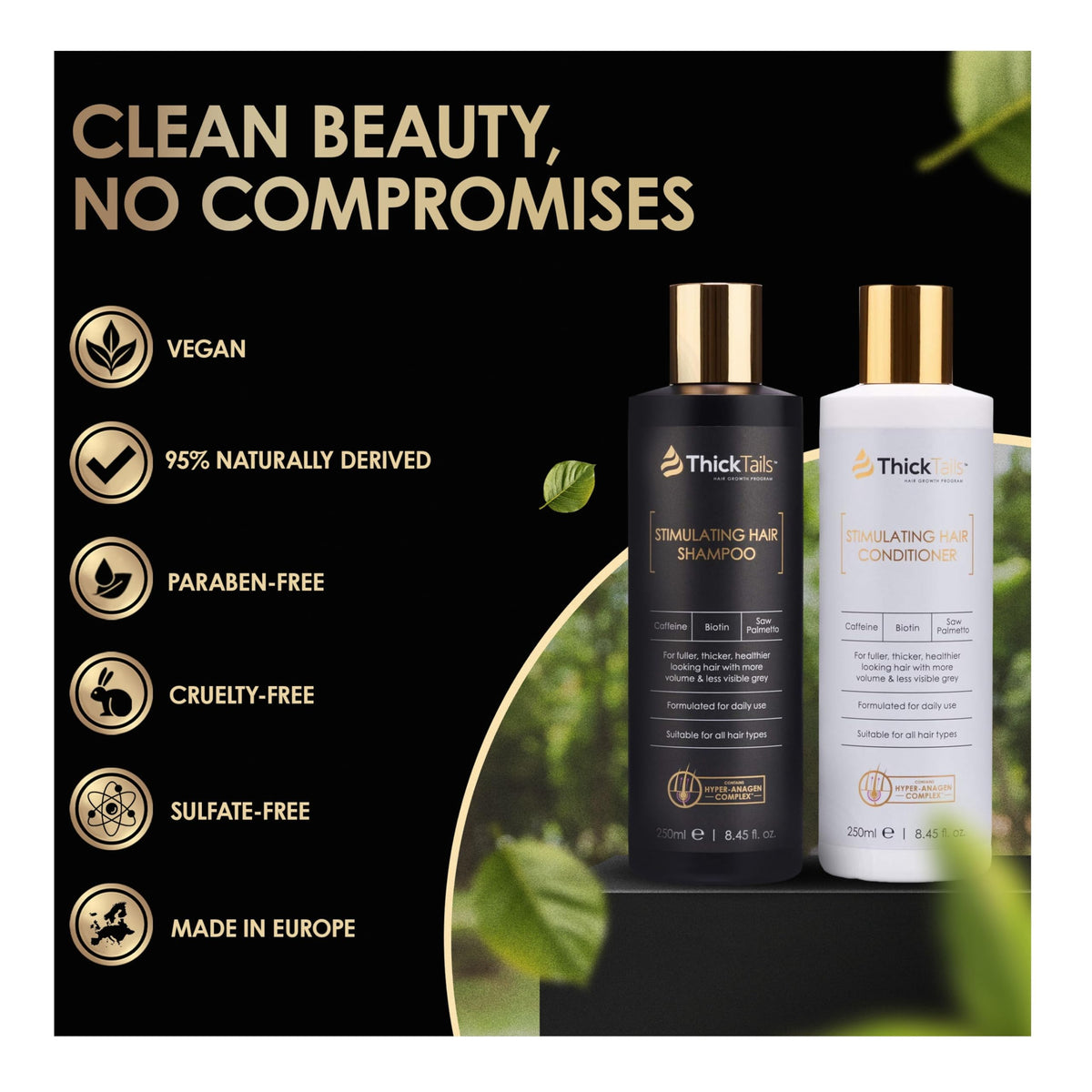 Biotin Caffeine Shampoo and Conditioner Set F8820