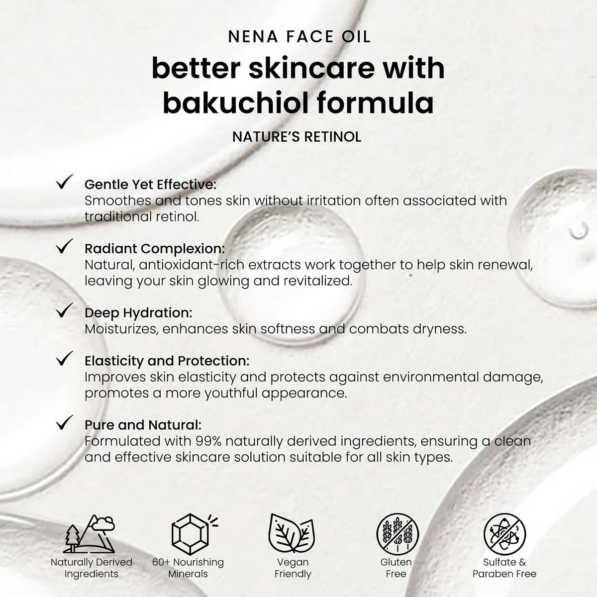 Bakuchiol and Vitamin E Face Oil 1 oz M870