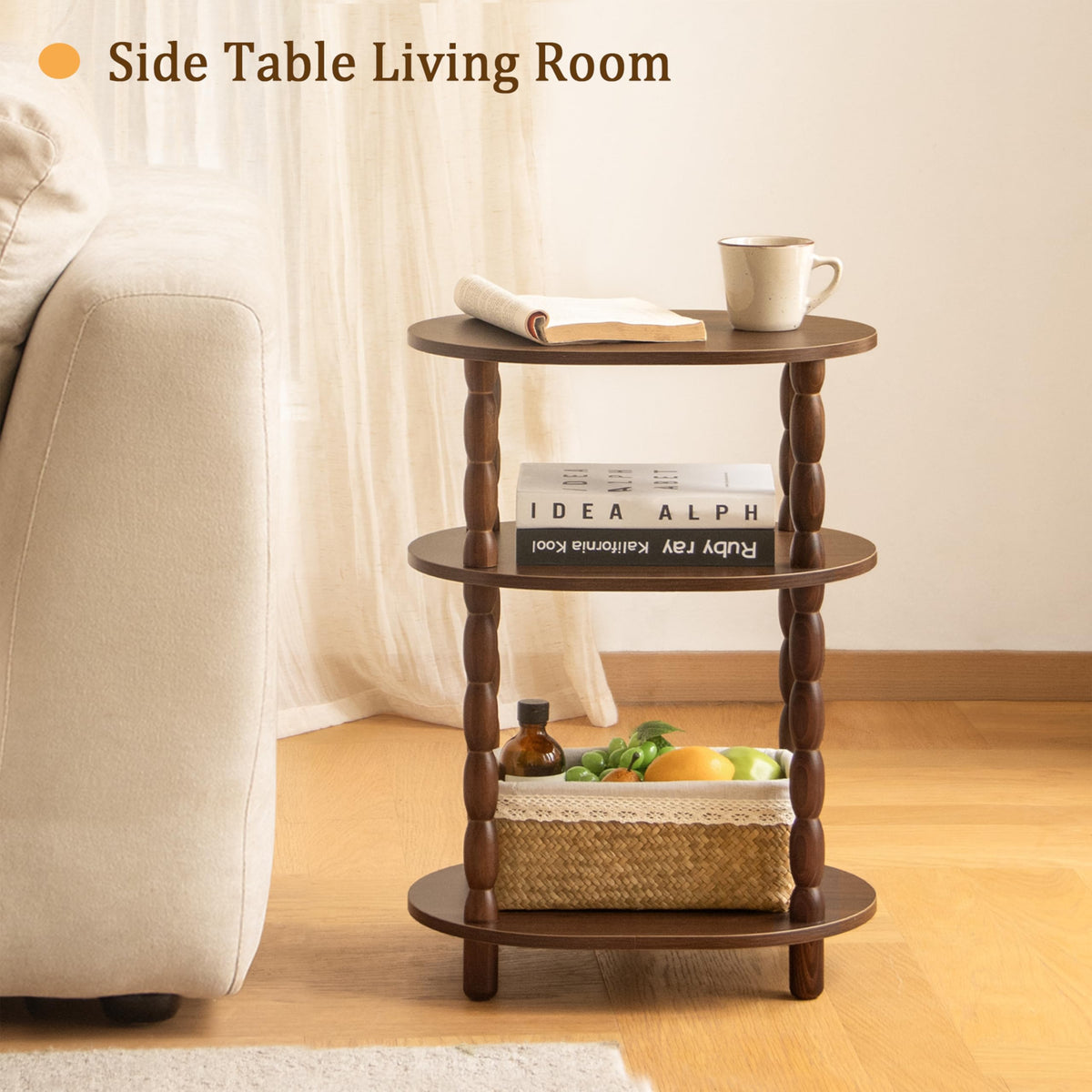 3-Tier Oval Side Table R2401