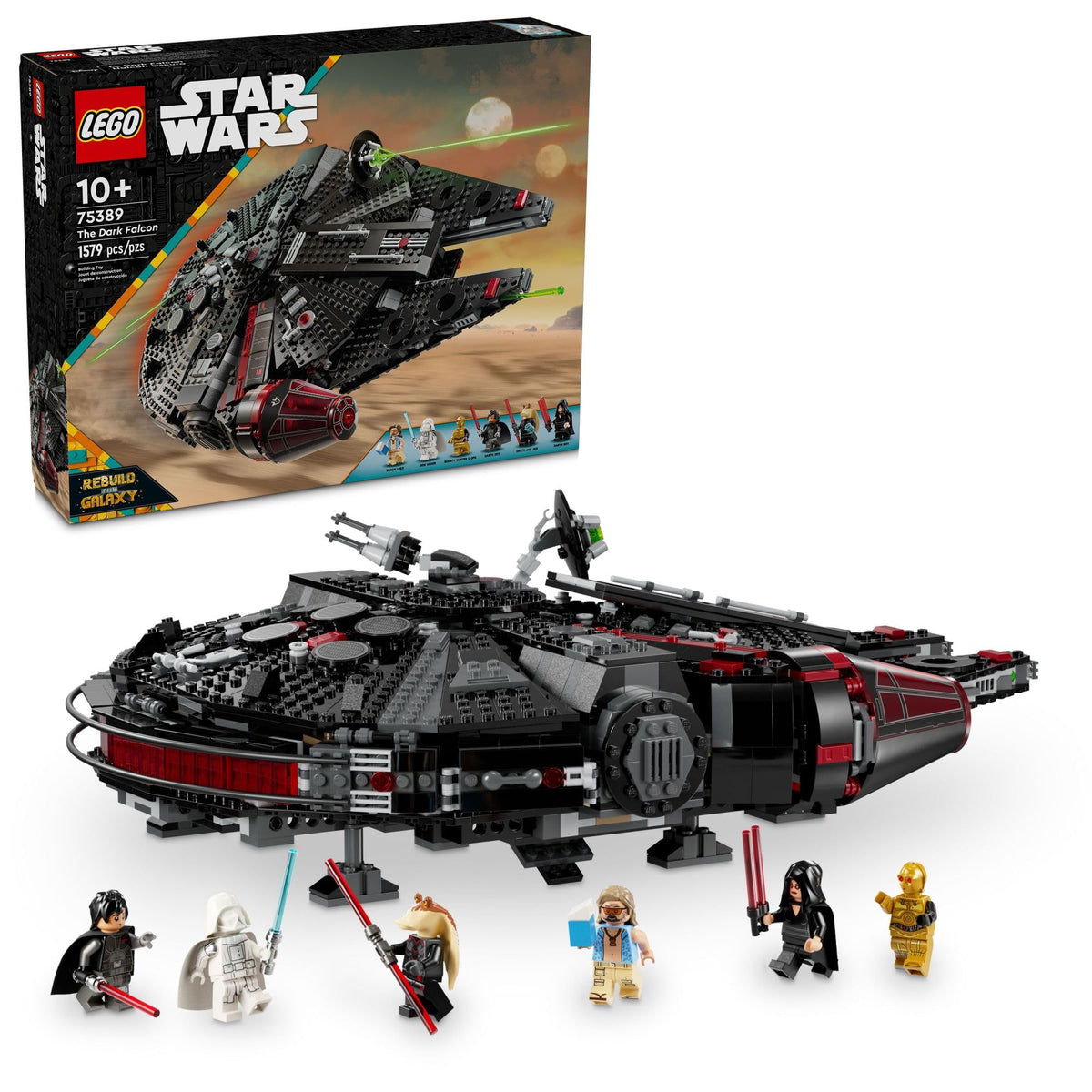 Buildable Starship Toy Set with 6 Minifigures J238