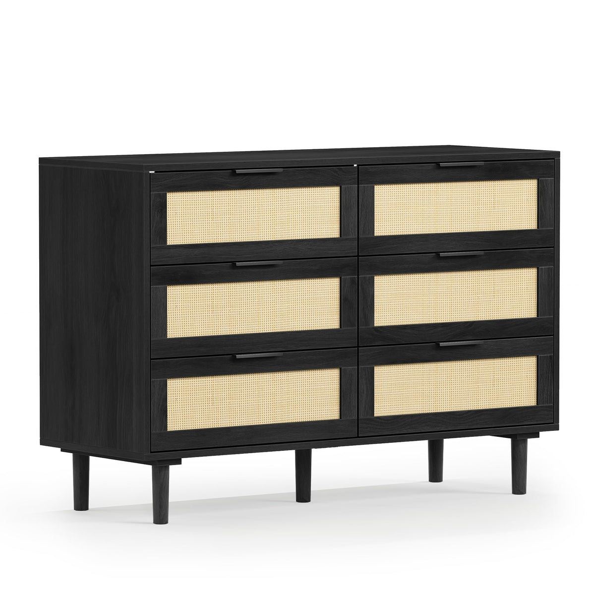 6 Drawer Rattan Wood Dresser F7837