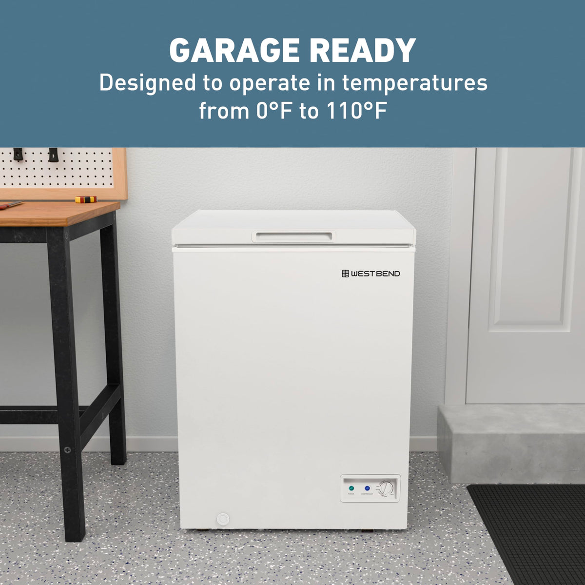 White 5-Cu.Ft Chest Freezer with Adjustable Temperature Control V8023
