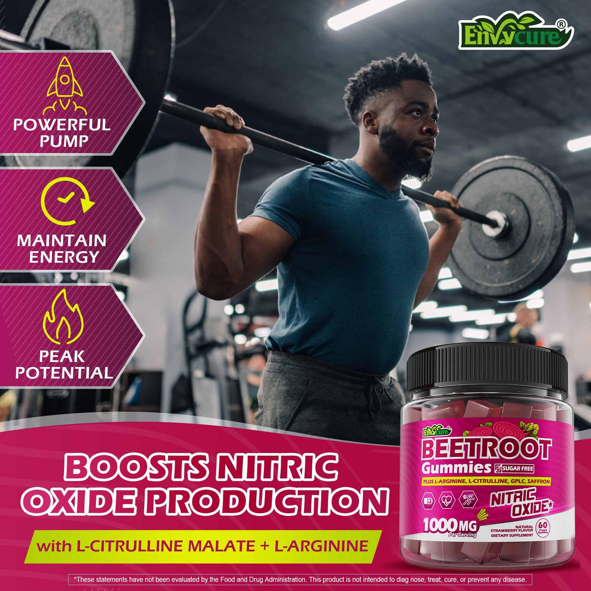 Beet Root Gummies with L-Citrulline & L-Arginine, Sugar Free E17195