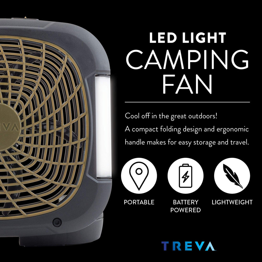 10 in Portable Fan with LED Lights P5101