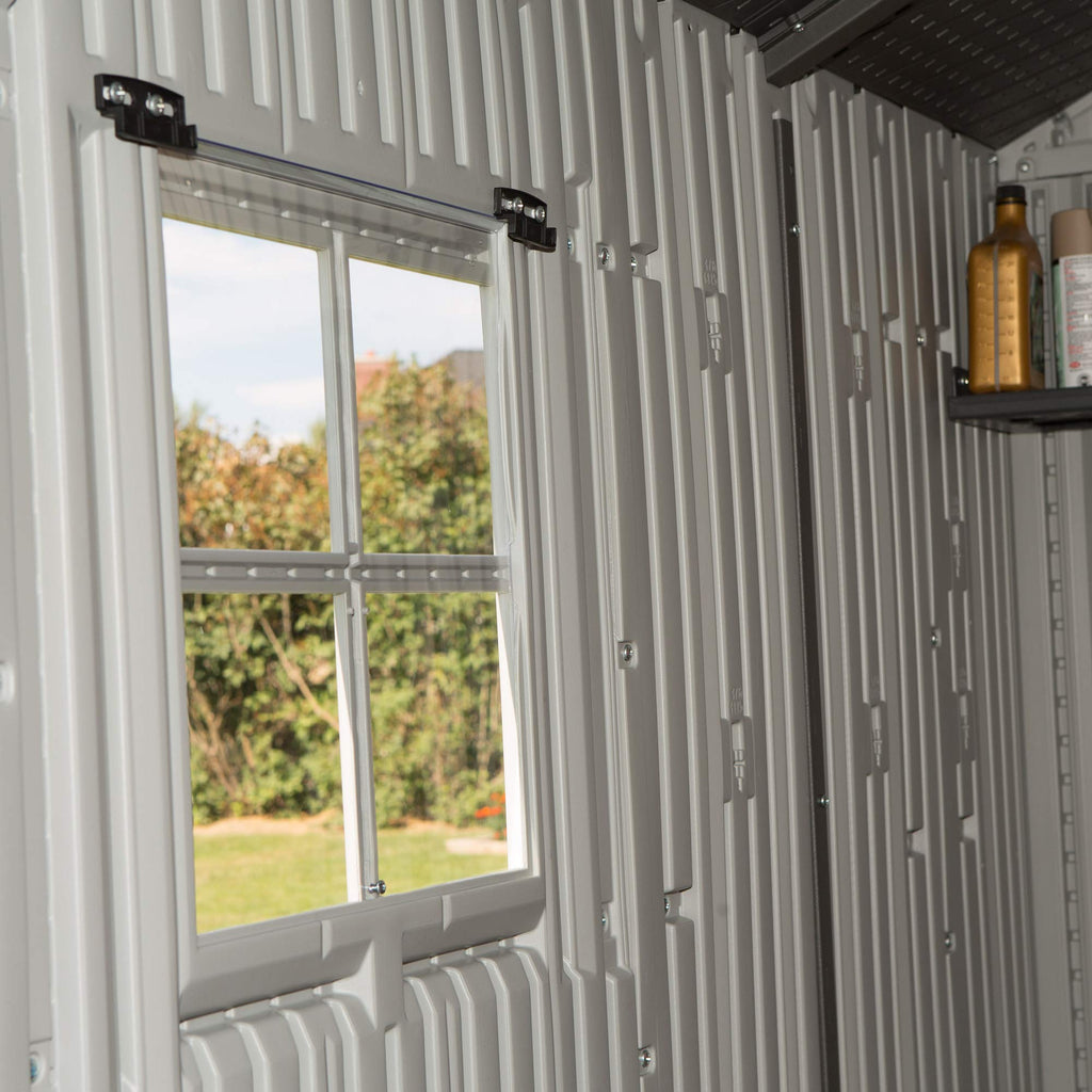 8 x 10 Ft HDPE Storage Shed with Skylight and Window Y65530