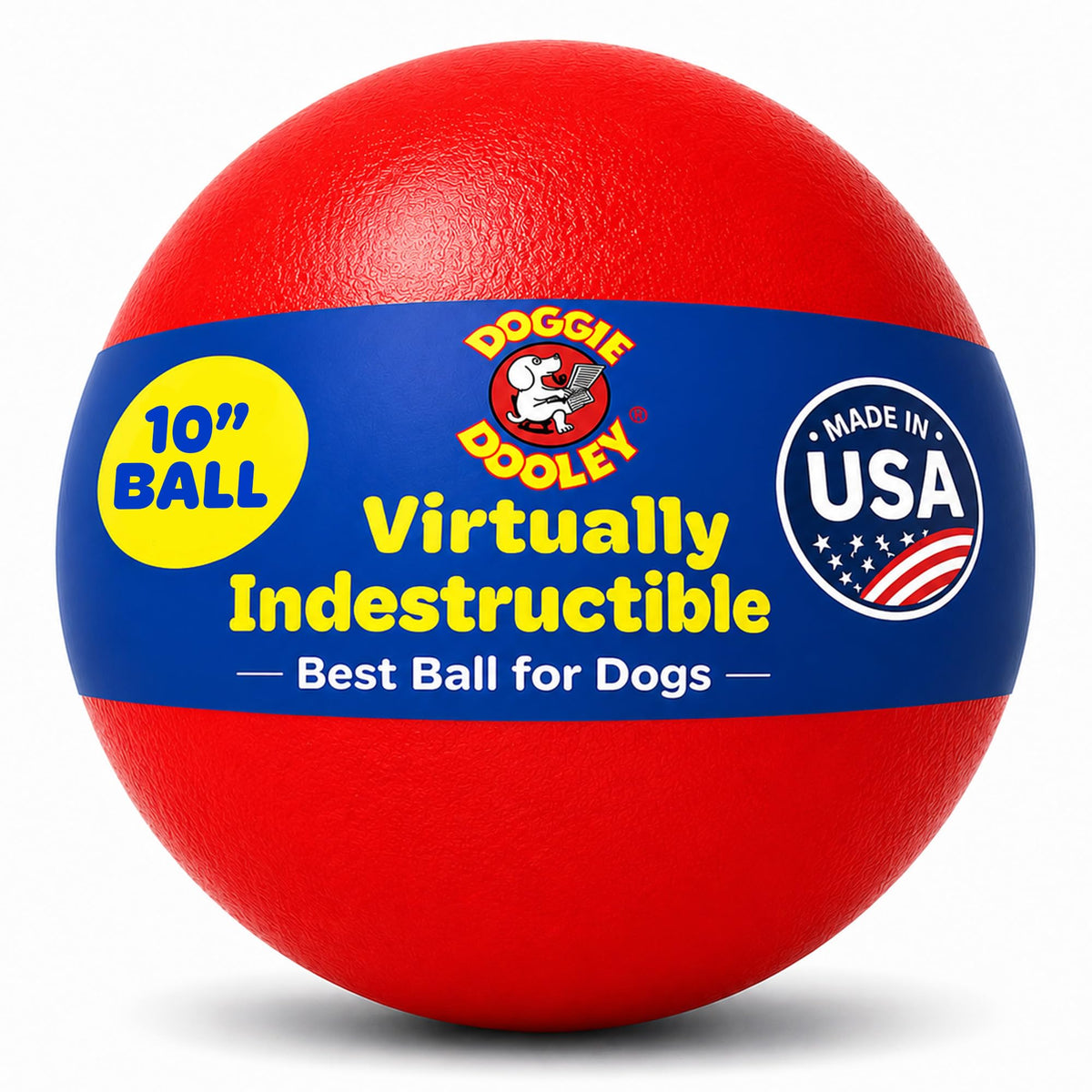 Red 10 Inch Dog Ball F337465