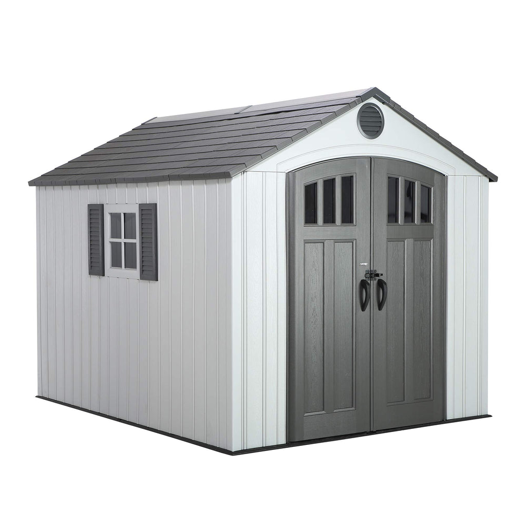 8 x 10 Ft HDPE Storage Shed with Skylight and Window Y65530