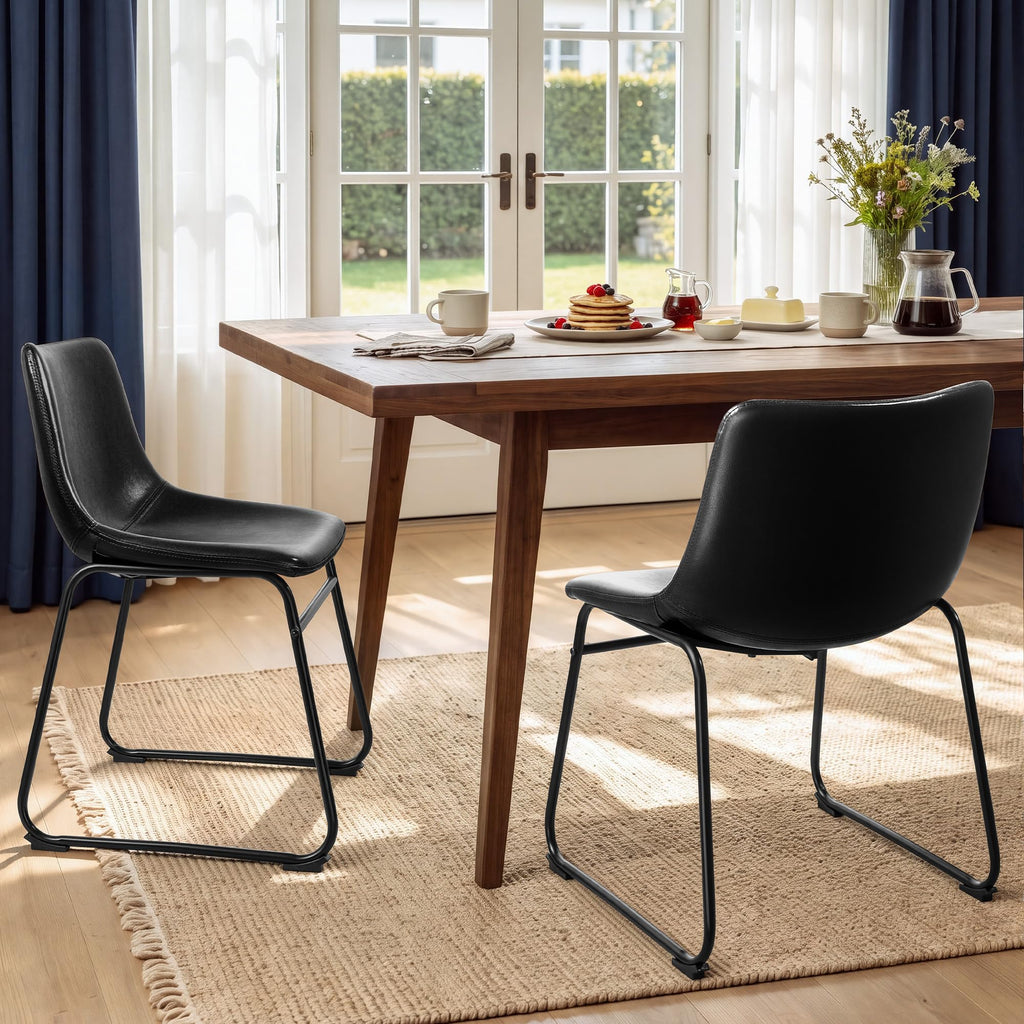 Faux Leather Bar Stools Set of 2 W319202
