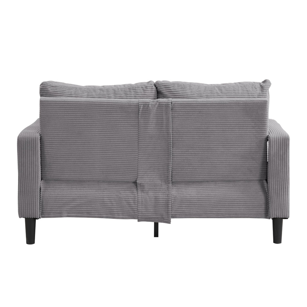 Light Gray 2-Seat Upholstered Loveseat Sofa E62194
