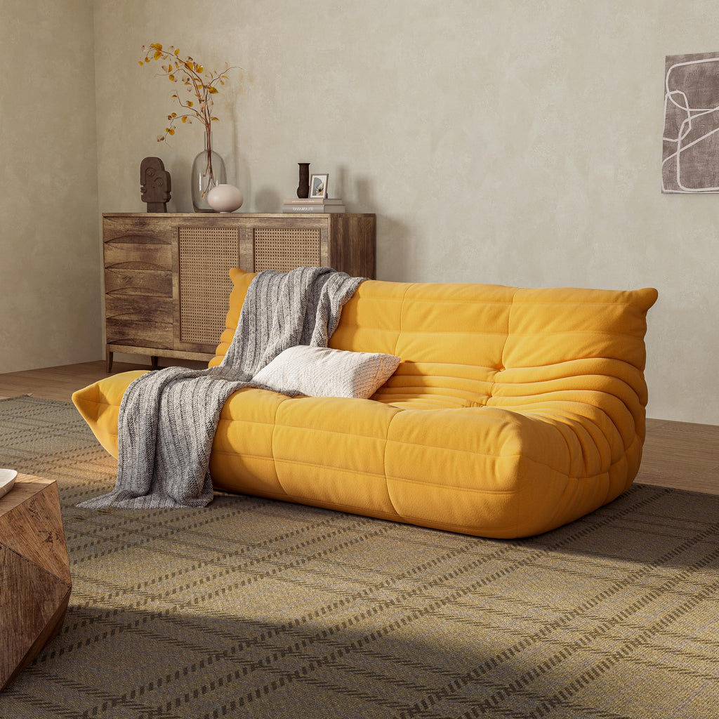 3-Seater Memory Foam Suede Bean Bag Chair W106126
