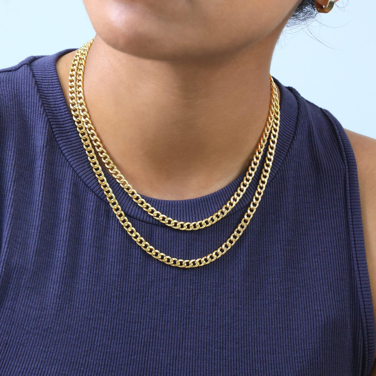 14k Yellow Gold Cuban Chain Necklace L610135