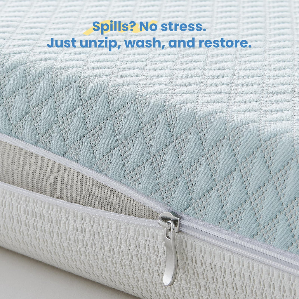 Mini Crib Mattress 38x24x4 Dual-Sided Cooling Gel Foam B9639