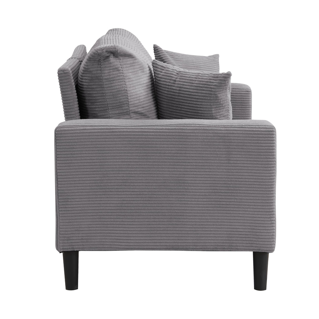 Light Gray 2-Seat Upholstered Loveseat Sofa E62194