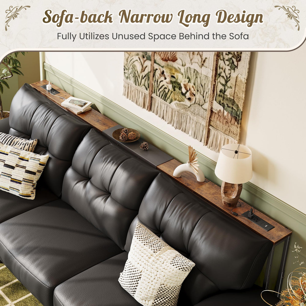 Narrow Console Table with Power Outlets & USB-C M836444