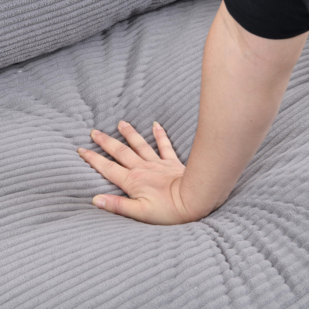 Light Gray 2-Seat Upholstered Loveseat Sofa E62194