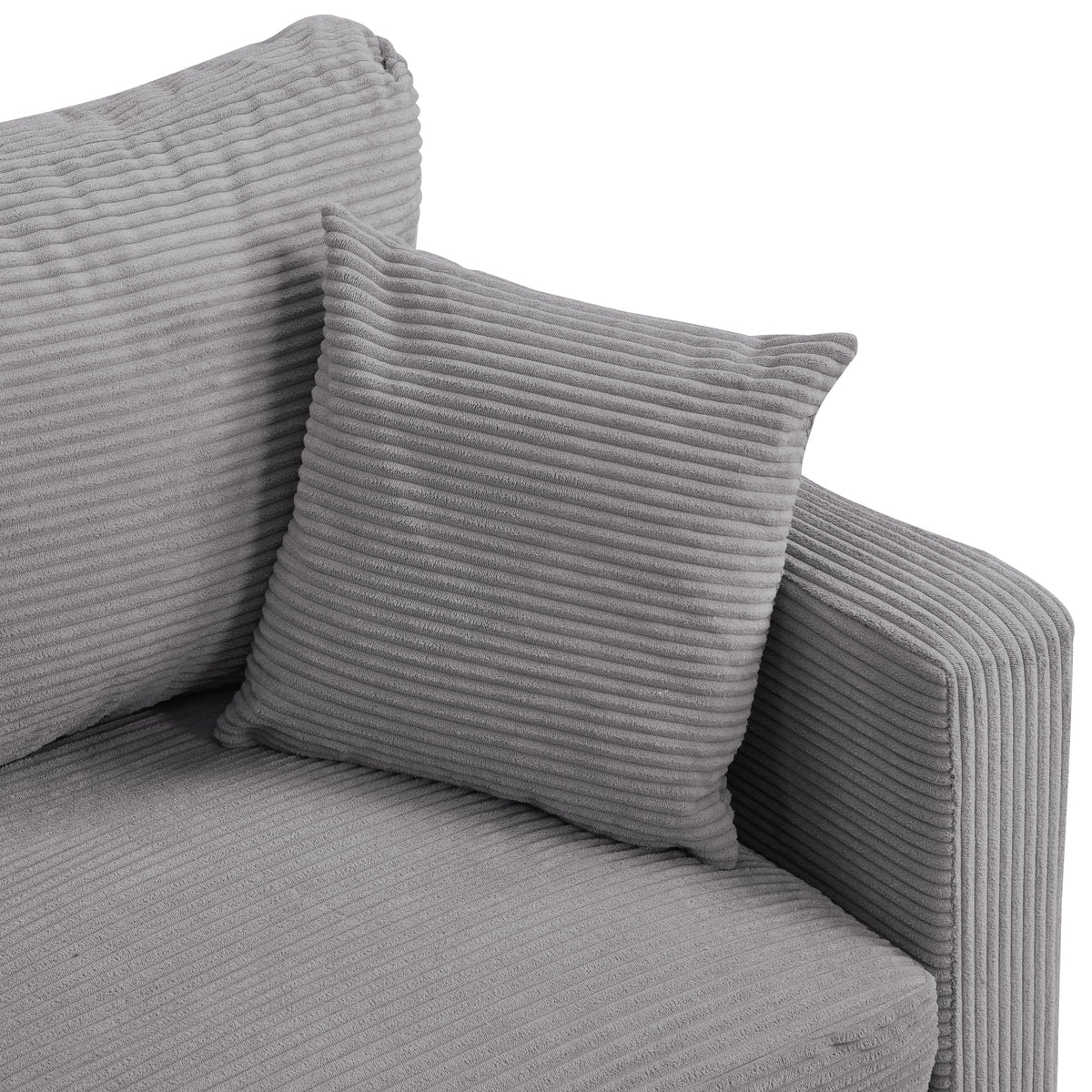 Light Gray 2-Seat Upholstered Loveseat Sofa E62194